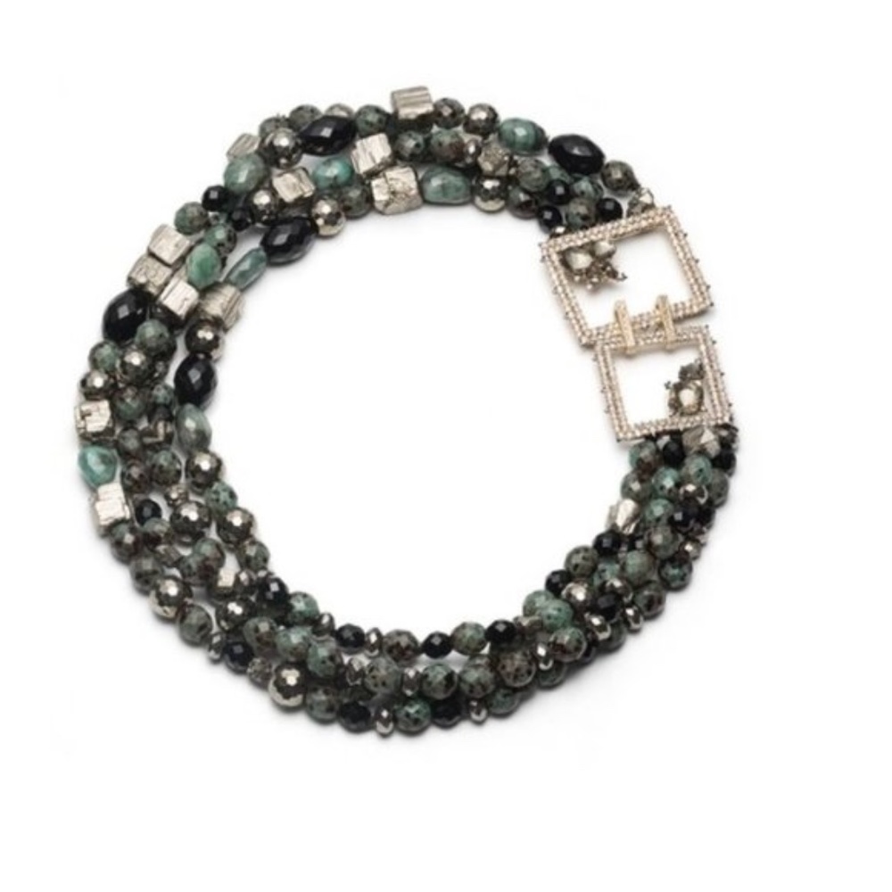 Alexis Bittar Beaded Torsade Cluster Necklace